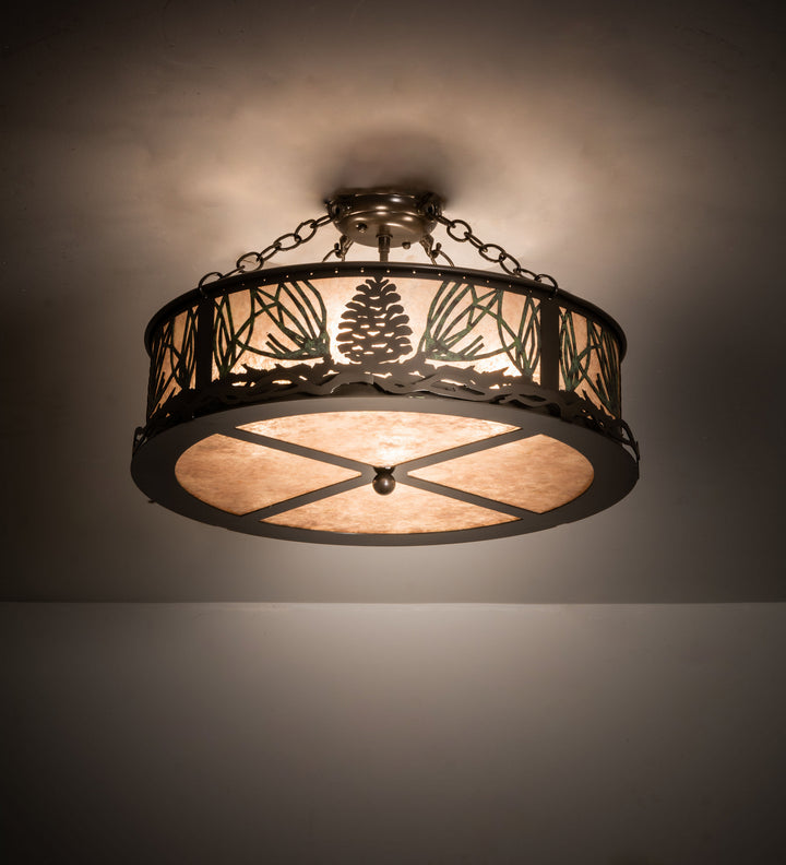 Meyda Tiffany Mountain Pine 245572 Ceiling Light - Timeless Bronze