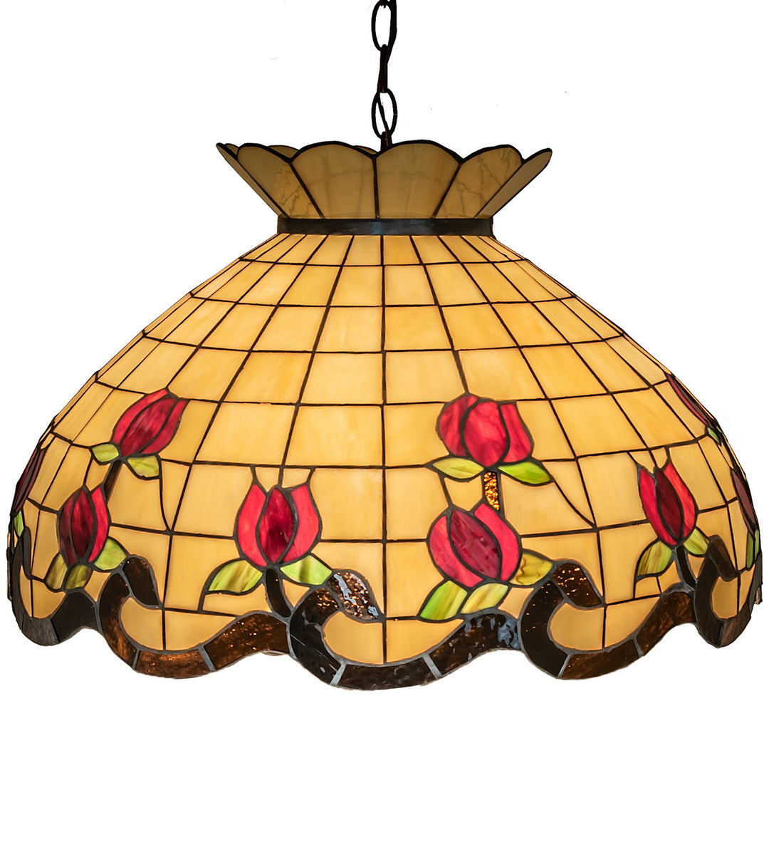 Meyda Tiffany Roseborder 245984 Chandelier Light - Mahogany Bronze