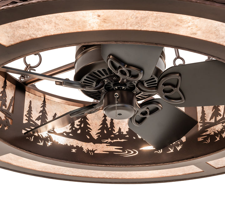 Meyda Tiffany Tall Pines 246119 Ceiling Fan - Mahogany Bronze