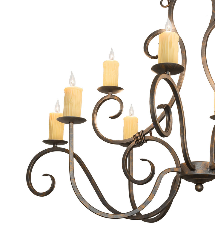 Meyda Tiffany Clifton 247230 Chandelier Light - French Bronzed