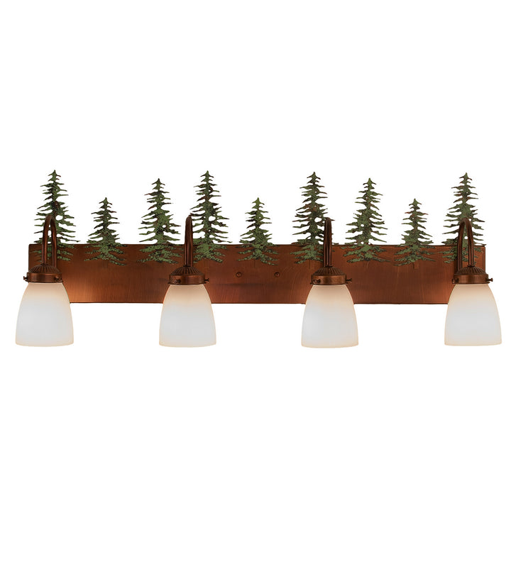 Meyda Tiffany Tall Pines 247393 Bath Vanity Light 34 in. wide - Vintage Copper