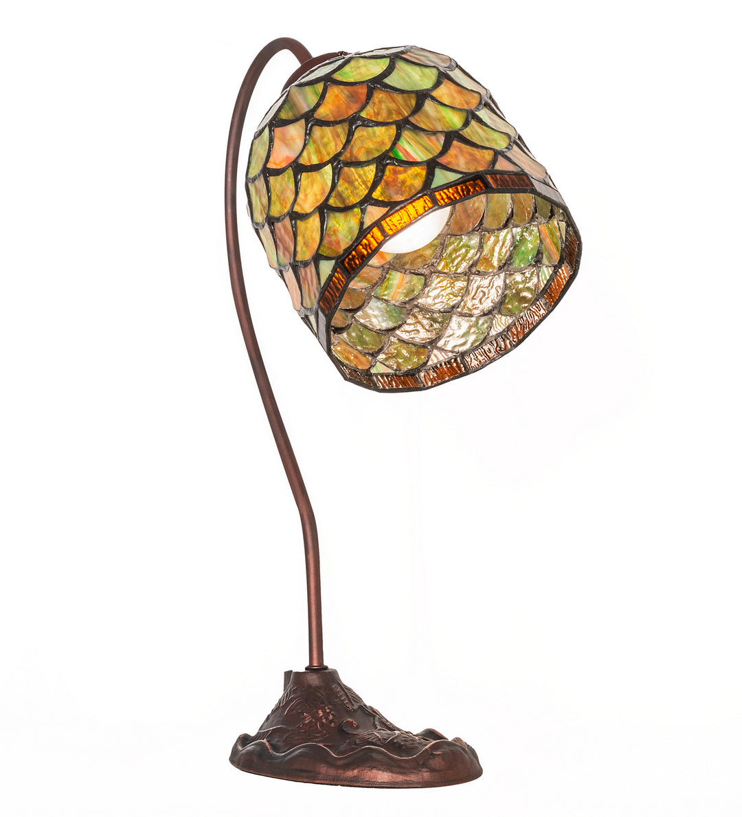 Meyda Tiffany Lighting 247788 Acorn One Light Desk Lamp Lamp Bronze / Dark