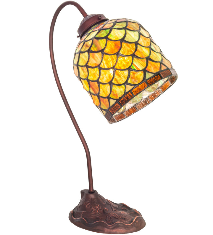 Meyda Tiffany Lighting 247788 Acorn One Light Desk Lamp Lamp Bronze / Dark