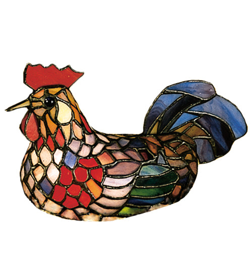 Meyda Tiffany Lighting 12122 Rooster One Light Accent Lamp Lamp Multicolored