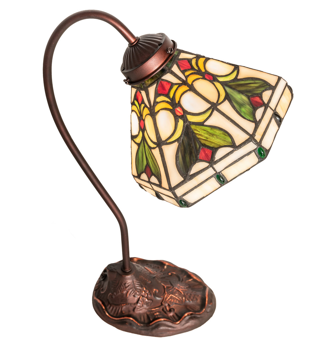 Meyda Tiffany Lighting 247822 Middleton One Light Desk Lamp Lamp Bronze / Dark