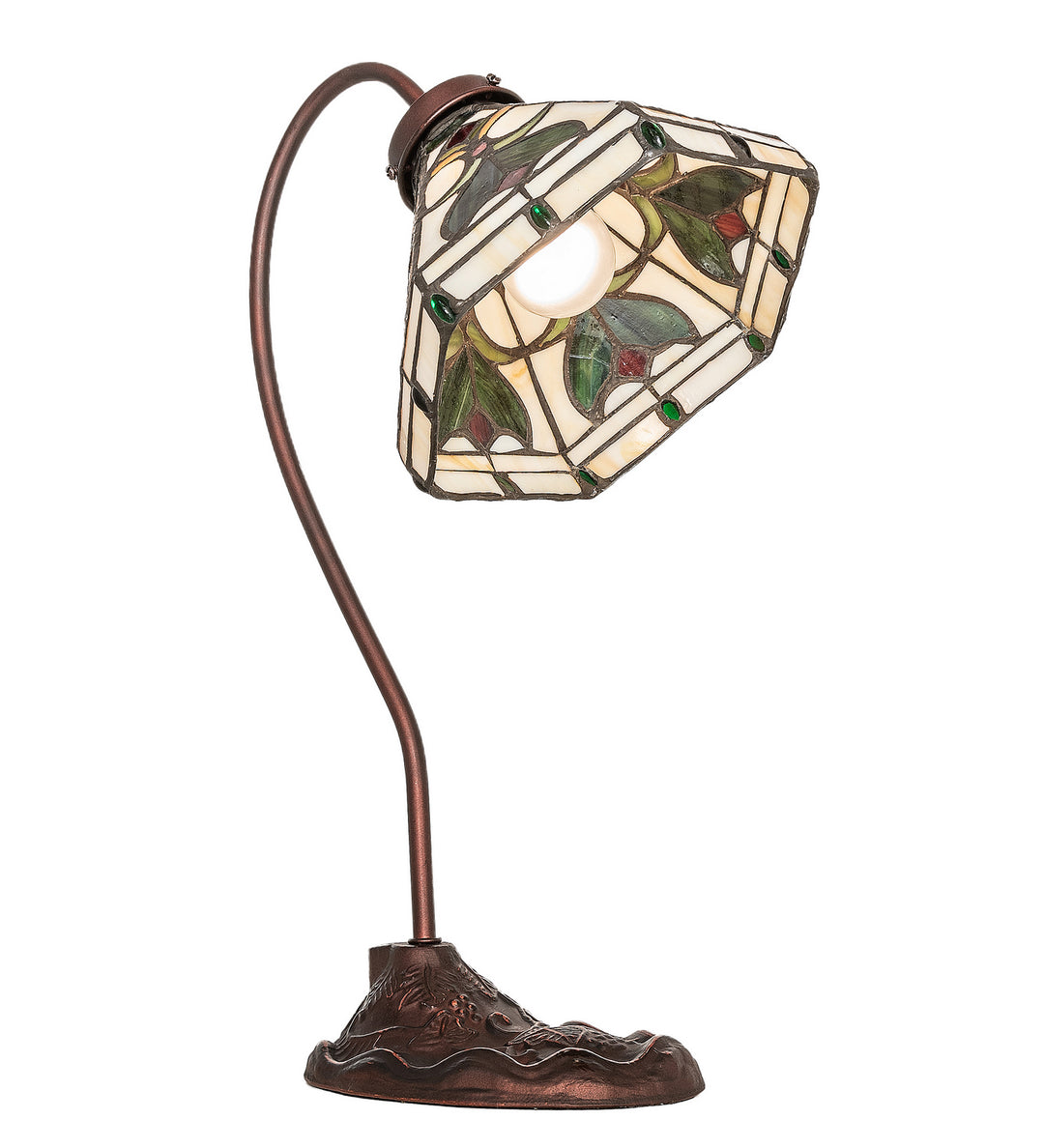 Meyda Tiffany Lighting 247822 Middleton One Light Desk Lamp Lamp Bronze / Dark