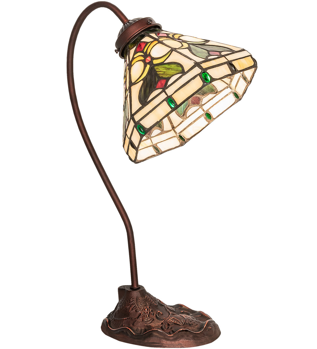 Meyda Tiffany Lighting 247822 Middleton One Light Desk Lamp Lamp Bronze / Dark