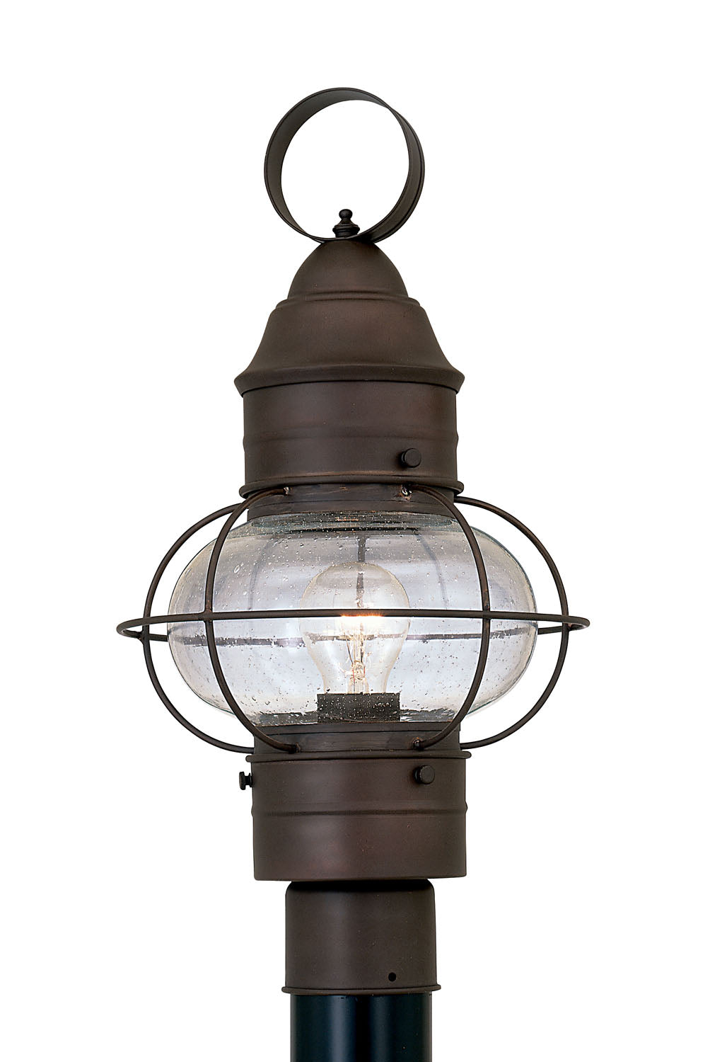 Designers Fountain 1766-RT Nantucket One Light Post Lantern Outdoor Bronze / Dark