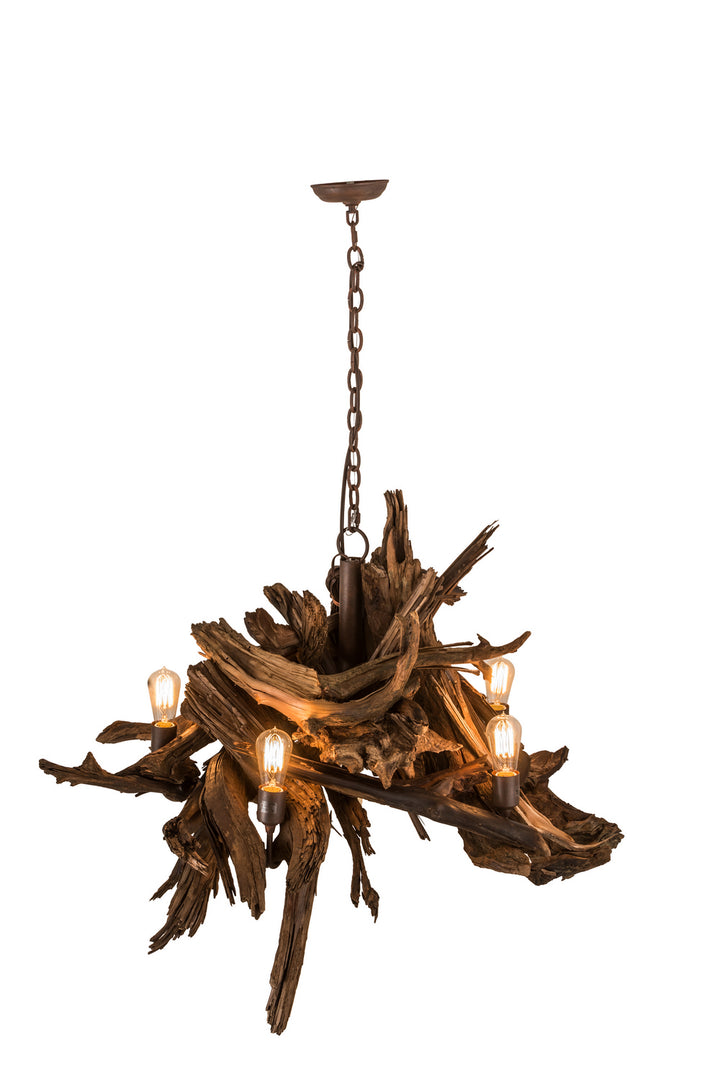 Meyda Tiffany Driftwood 248859 Chandelier Light - Rust,Natural Wood