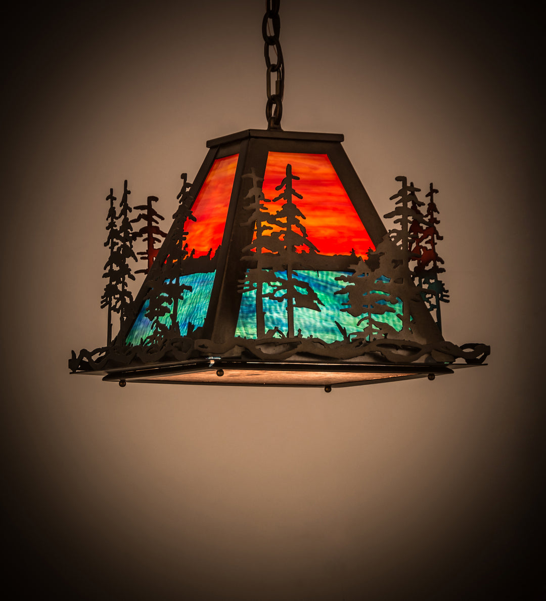 Meyda Tiffany Tall Pines 249612 Pendant Light - Antique Copper