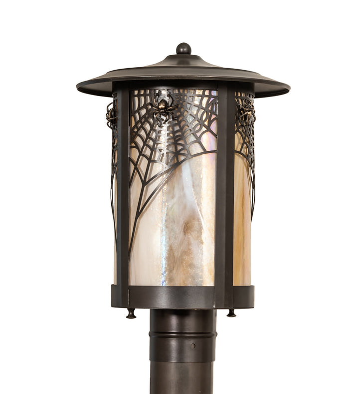 Meyda Tiffany Lighting 33935 Fulton One Light Post Mount Outdoor Bronze / Dark