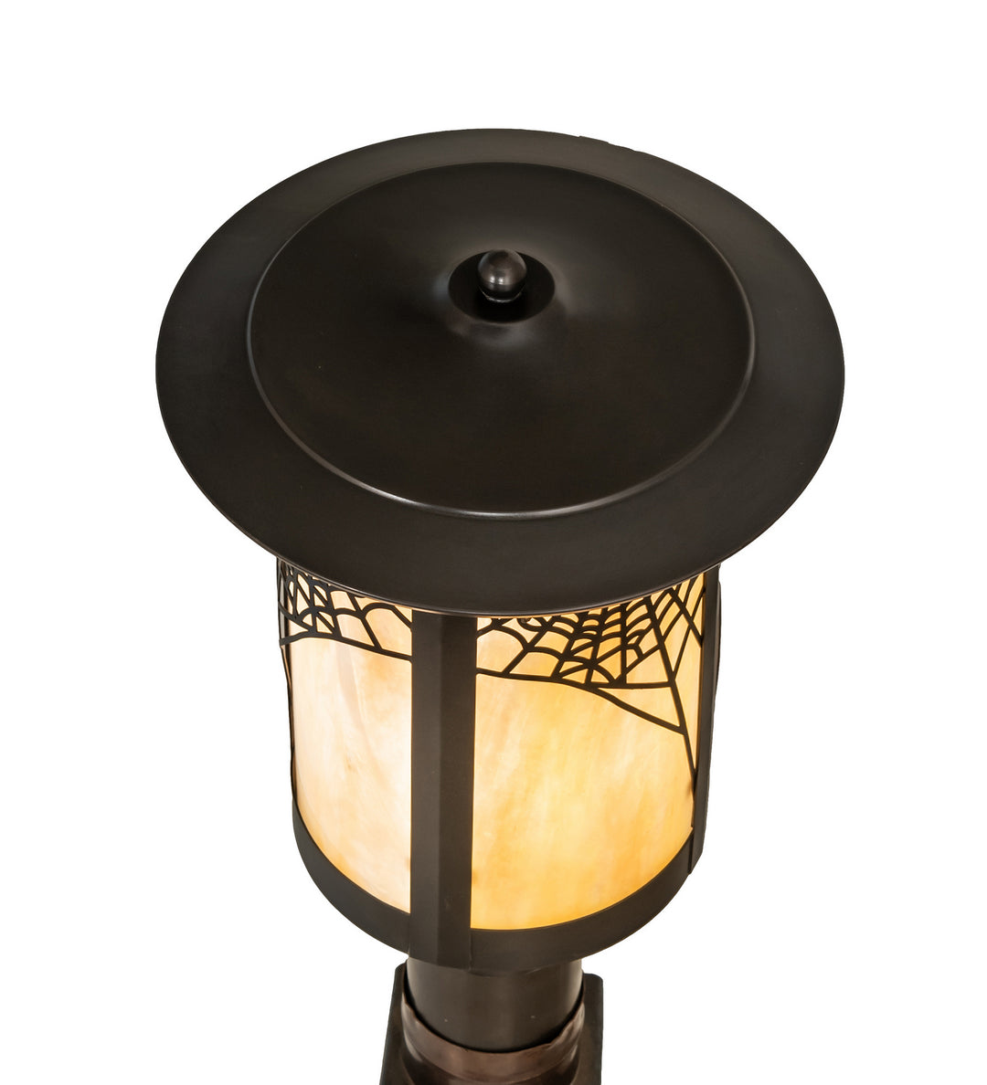 Meyda Tiffany Lighting 33935 Fulton One Light Post Mount Outdoor Bronze / Dark