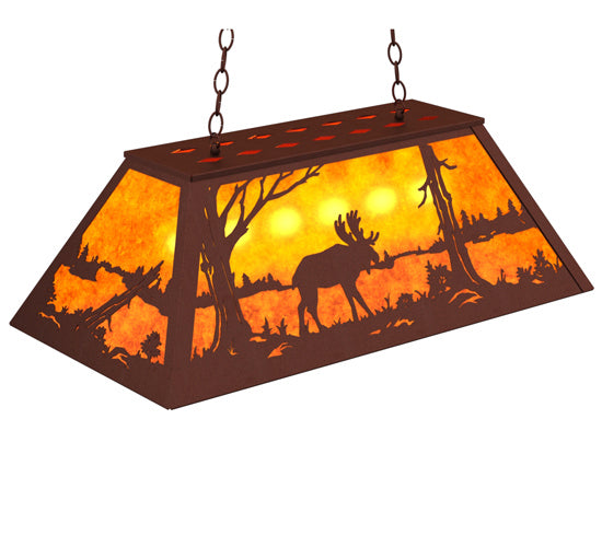 Meyda Tiffany Moose At Lake 38700 Pendant Light - Rust