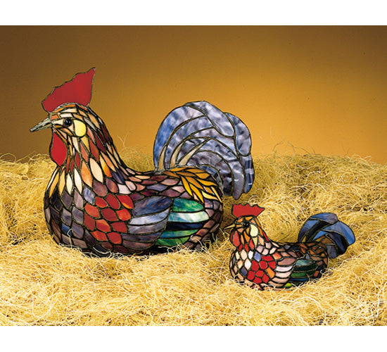 Meyda Tiffany Lighting 12122 Rooster One Light Accent Lamp Lamp Multicolored