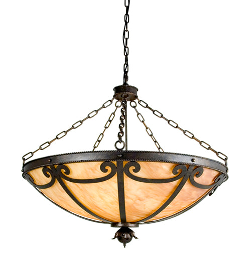 Meyda Tiffany Carousel 121230 Ceiling Light - Nickel,Transparent Copper