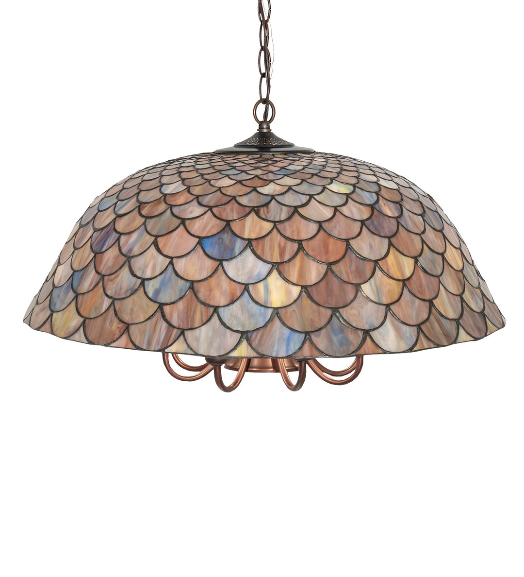 Meyda Tiffany Tiffany Fishscale 73157 Pendant Light - Mahogany Bronze