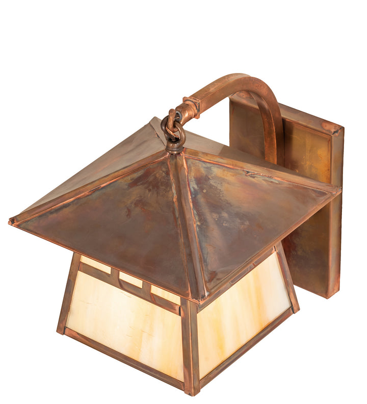 Meyda Tiffany Lighting 91596 Stillwater One Light Wall Sconce Outdoor Bronze / Dark