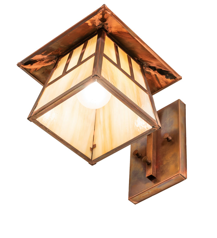 Meyda Tiffany Lighting 91596 Stillwater One Light Wall Sconce Outdoor Bronze / Dark