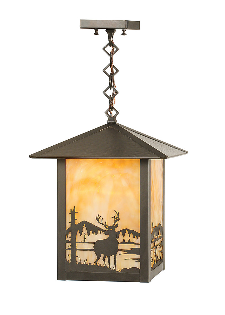 Meyda Tiffany Lighting 96355 Seneca One Light Pendant Outdoor Bronze / Dark