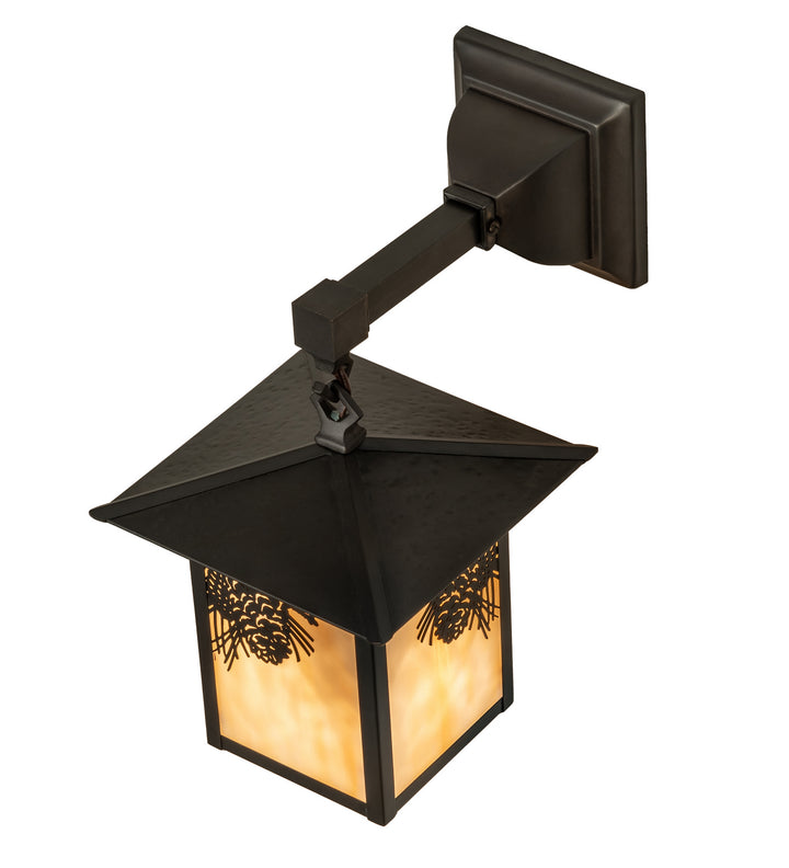 Meyda Tiffany Lighting 96567 Seneca One Light Wall Sconce Outdoor Bronze / Dark