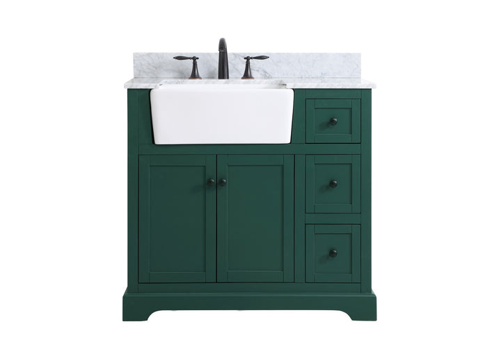 Elegant Lighting VF60236GN-BS  Franklin Plumbing Green