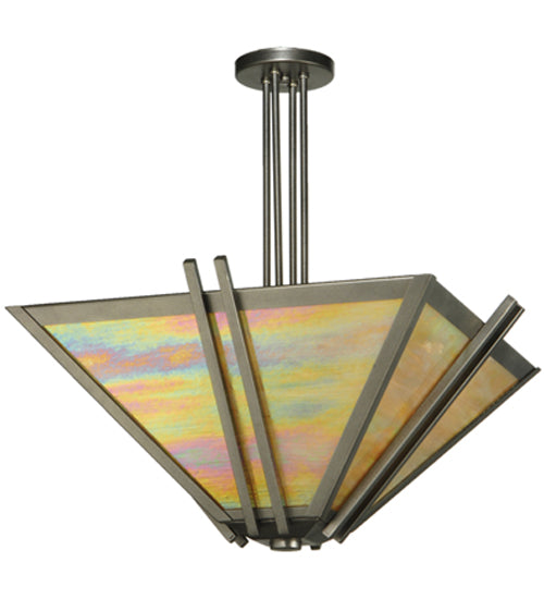 Meyda Tiffany Zeta 121241 Pendant Light - Pewter, Custom