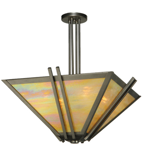 Meyda Tiffany Zeta 121241 Pendant Light - Pewter, Custom