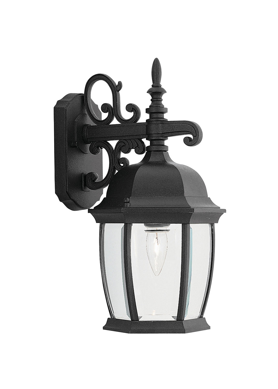 Designers Fountain 2421-BK Tiverton One Light Wall Lantern Outdoor Black