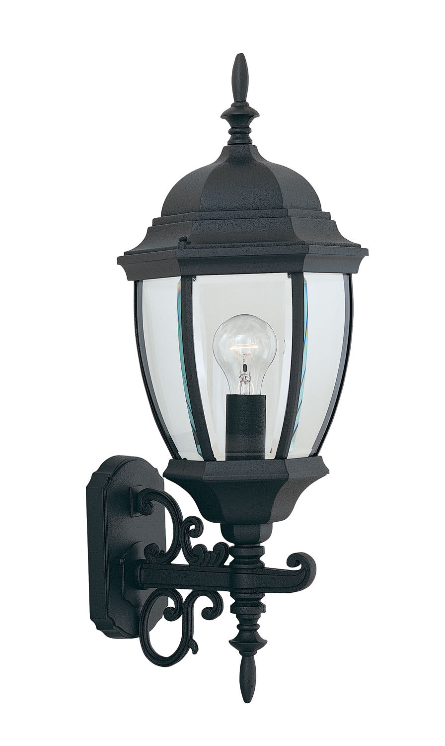 Designers Fountain 2432-BK Tiverton One Light Wall Lantern Outdoor Black