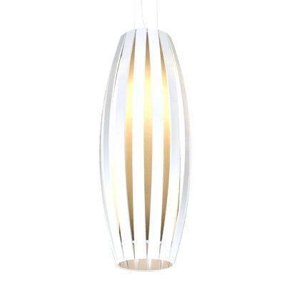 Accord Barrel 304.25 Pendant Light - Iredesent White