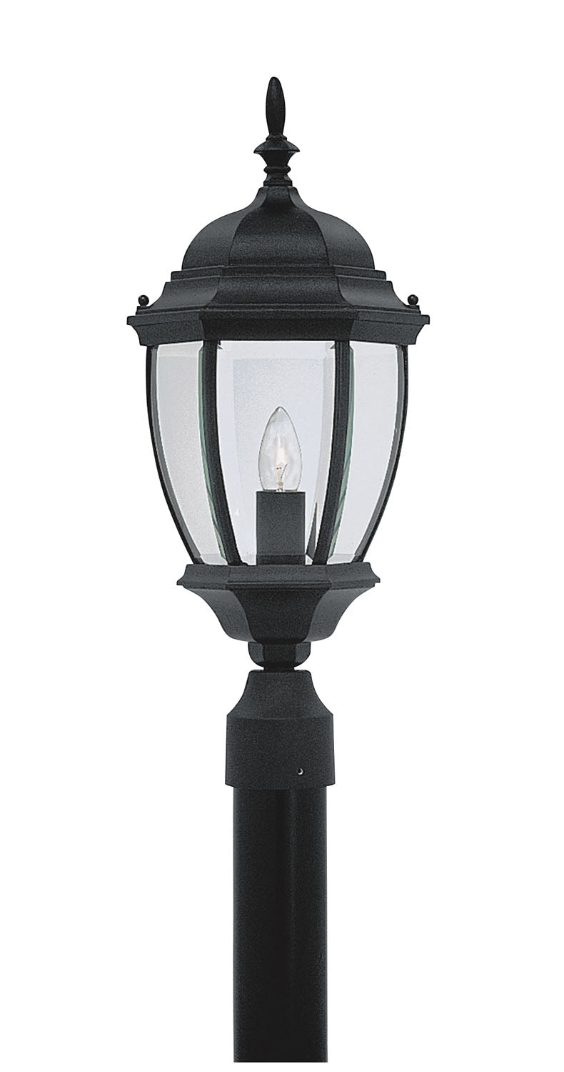 Designers Fountain 2436-BK Tiverton One Light Post Lantern Outdoor Black