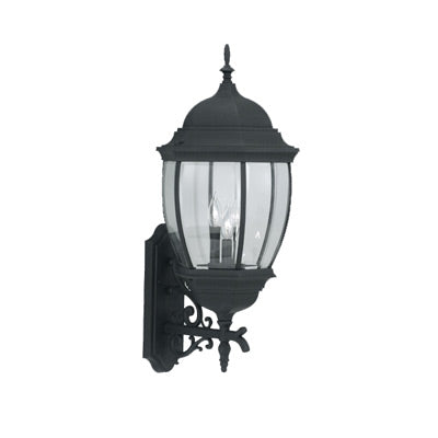 Designers Fountain 2442-BK Tiverton Three Light Wall Lantern Outdoor Black