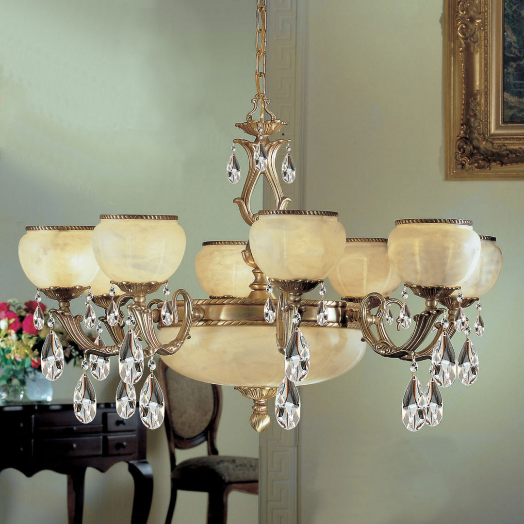 Classic Alexandria II 69508 SBB C Chandelier Light - Satin Bronze w/Brown Patina