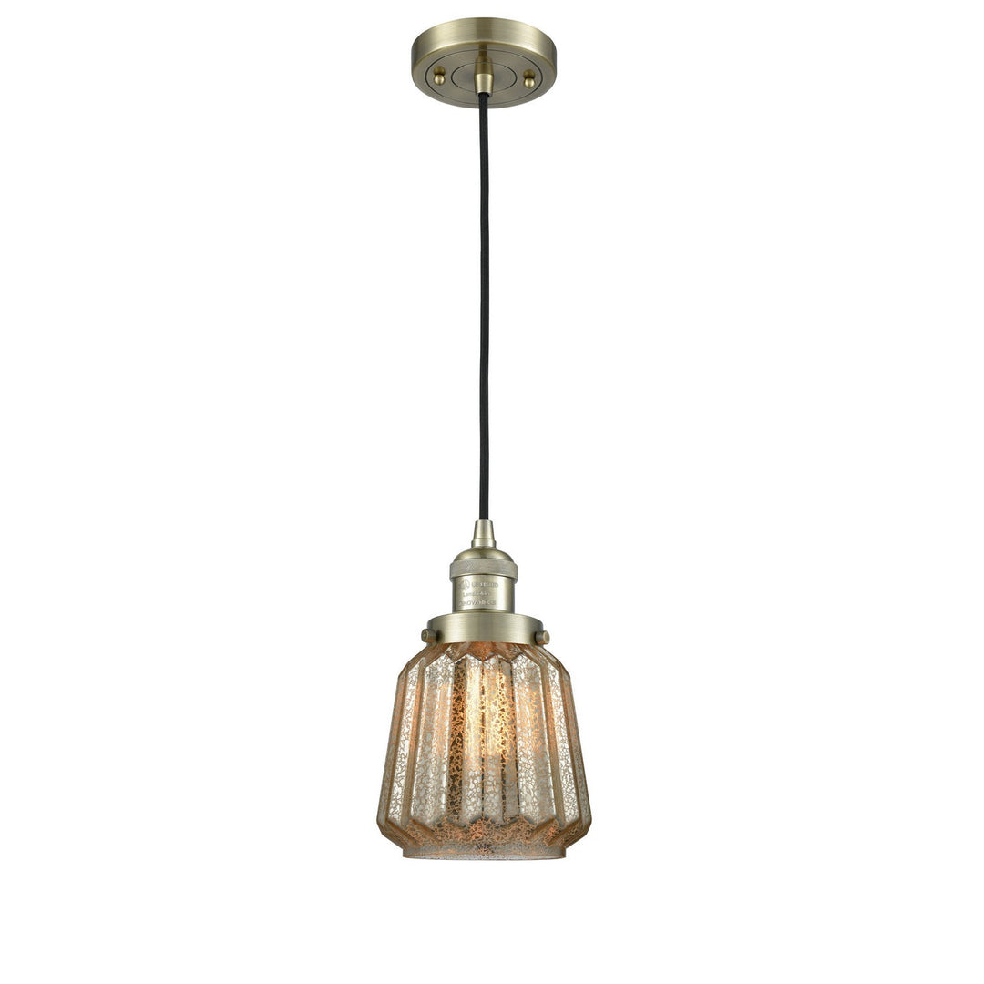 Innovations Franklin Restoration 201C-AB-G146 Pendant Light - Antique Brass