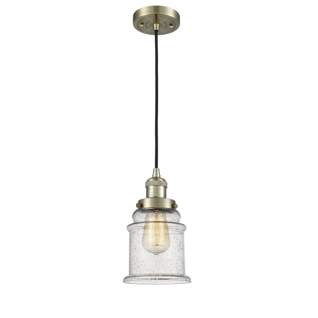 Innovations Franklin Restoration 201C-AB-G184-LED Pendant Light - Antique Brass