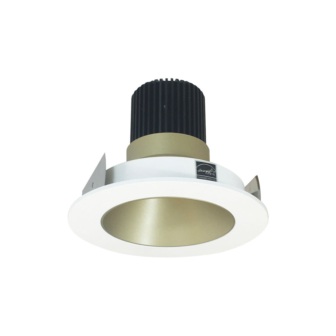 Nora Lighting NIO-4RNDC50XCHMPW/10   Recessed Light Champagne Haze / Matte Powder White