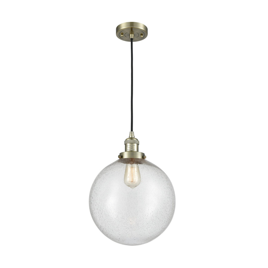 Innovations Franklin Restoration 201C-AB-G204-12 Pendant Light - Antique Brass