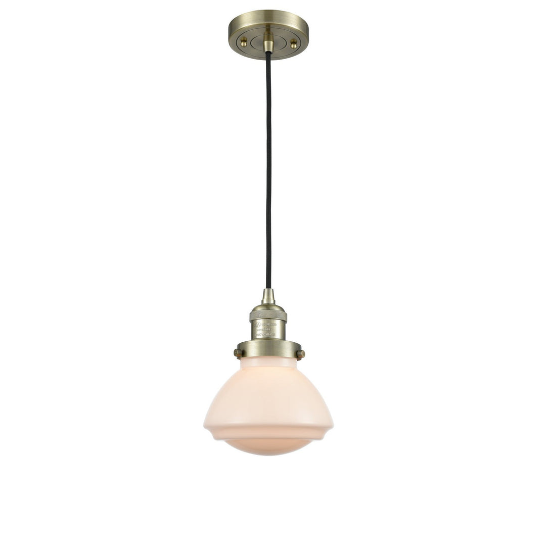 Innovations Franklin Restoration 201C-AB-G321 Pendant Light - Antique Brass