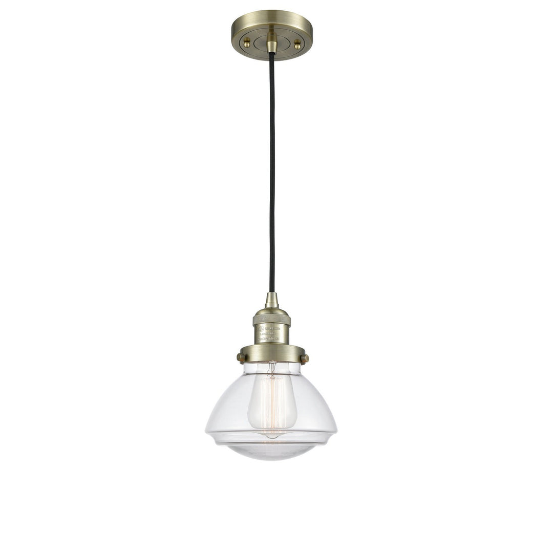 Innovations Franklin Restoration 201C-AB-G322 Pendant Light - Antique Brass