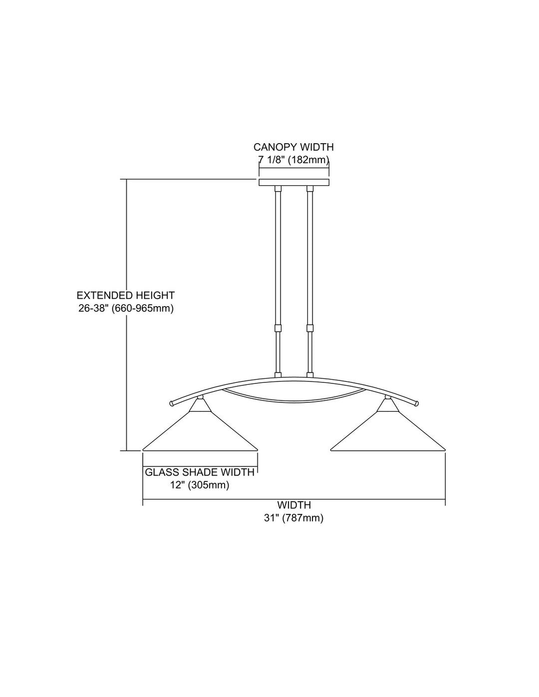 Elk Elysburg 6501/2 Pendant Light - Satin Nickel