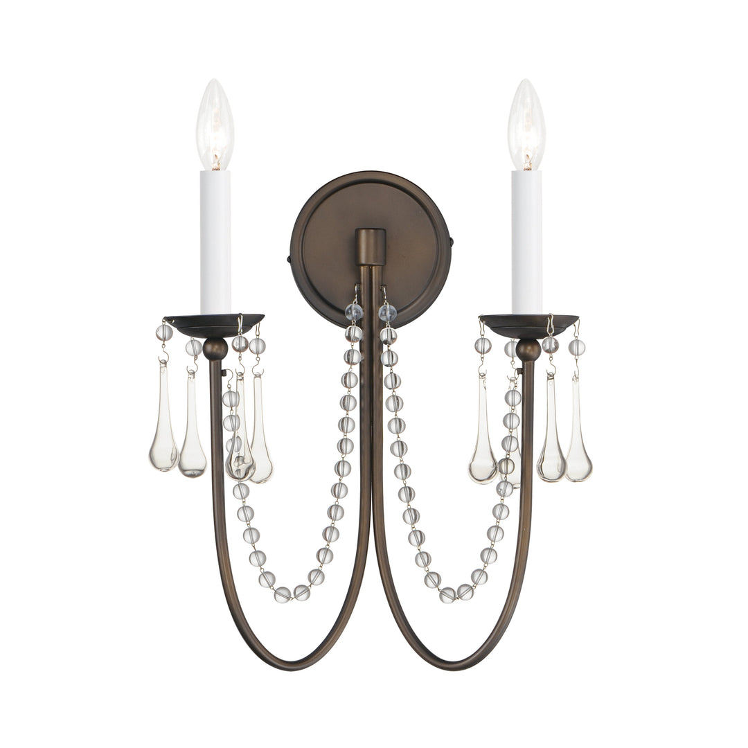 Maxim Plumette 12161CHB/CRY Wall Sconce Light - Chestnut Bronze