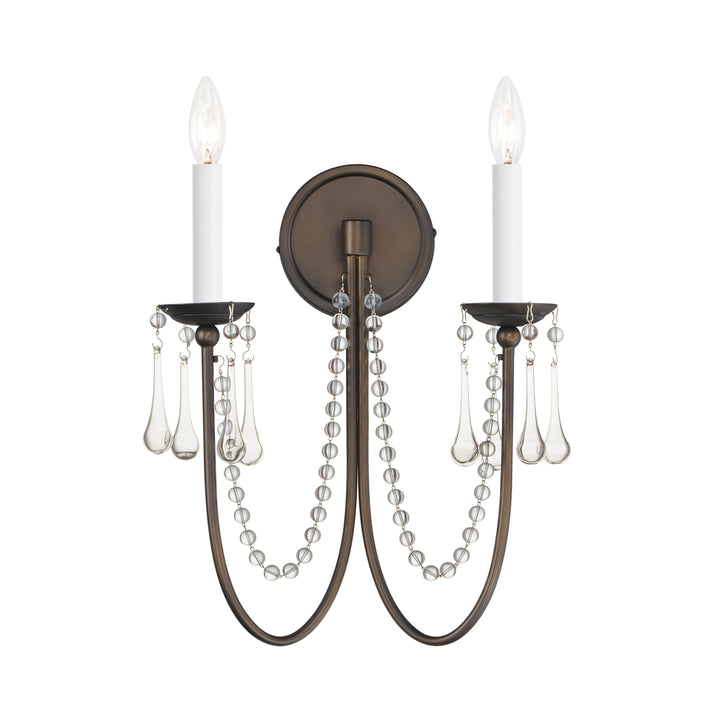 Maxim Plumette 12161CHB/CRY Wall Sconce Light - Chestnut Bronze