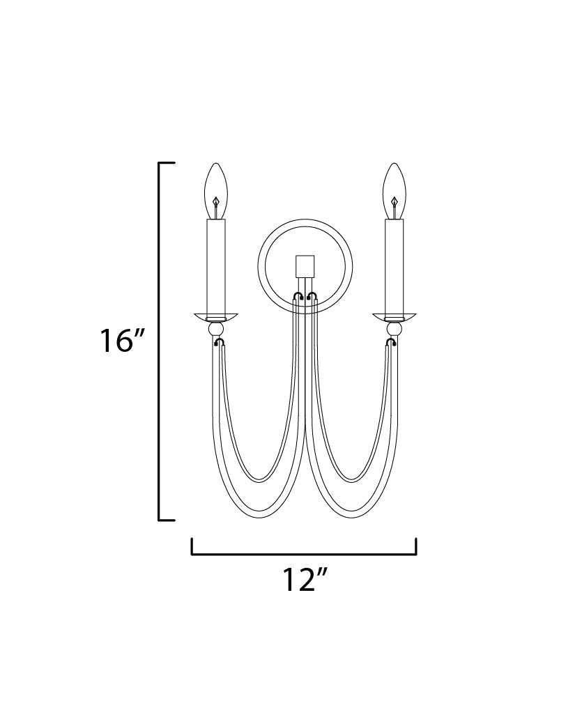 Maxim Plumette 12161CHB/CRY Wall Sconce Light - Chestnut Bronze