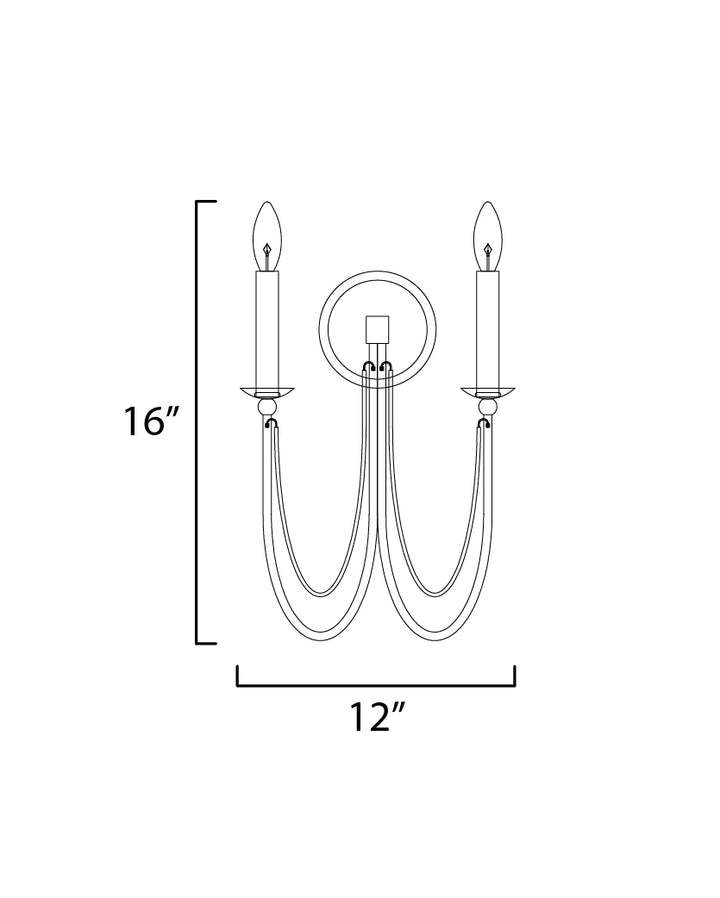 Maxim Plumette 12161CHB/CRY Wall Sconce Light - Chestnut Bronze