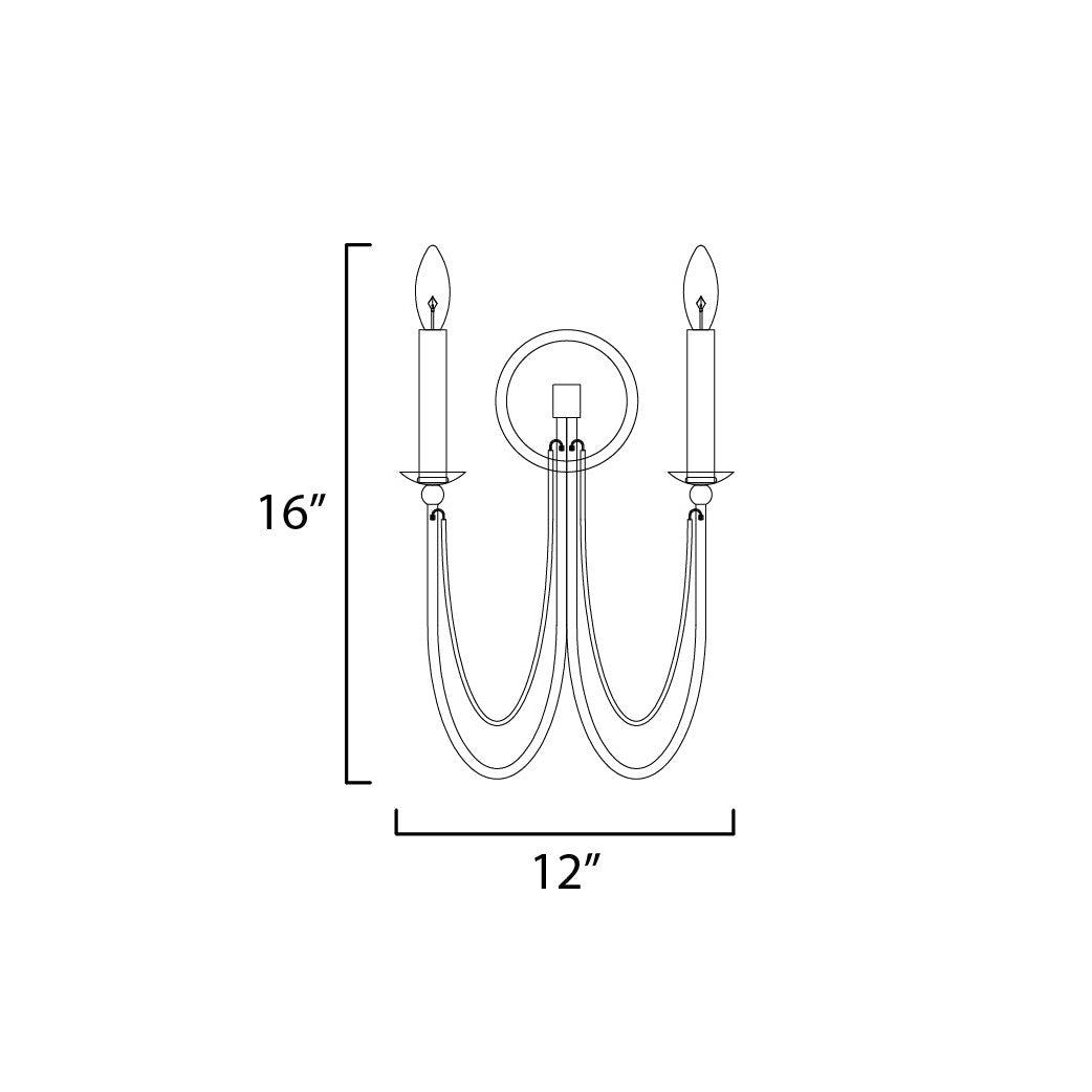 Maxim Plumette 12161CHB/CRY Wall Sconce Light - Chestnut Bronze