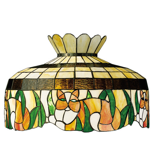 Meyda Tiffany Lighting 12162 Cat Shade Lamp Shade Multicolored