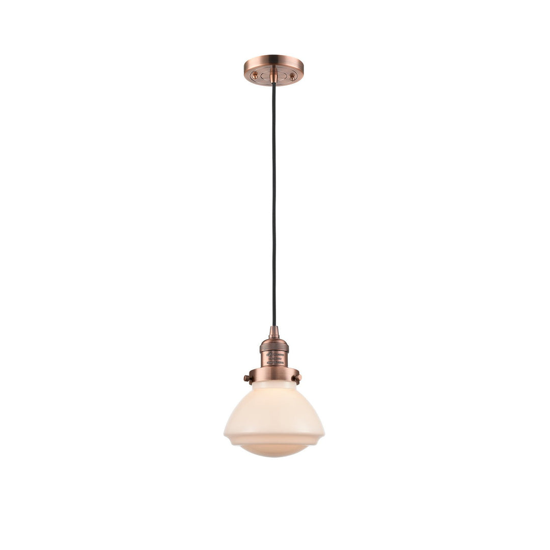 Innovations Franklin Restoration 201C-AC-G321-LED Pendant Light - Antique Copper