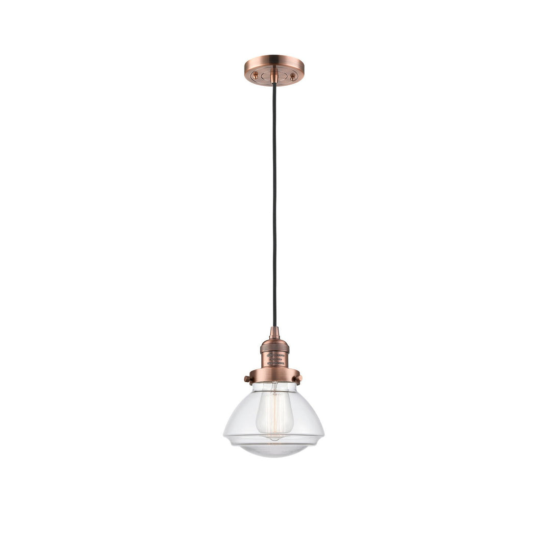 Innovations Franklin Restoration 201C-AC-G322-LED Pendant Light - Antique Copper