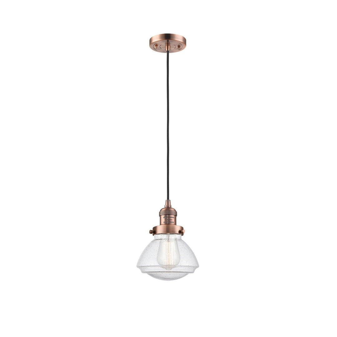 Innovations Franklin Restoration 201C-AC-G324 Pendant Light - Antique Copper