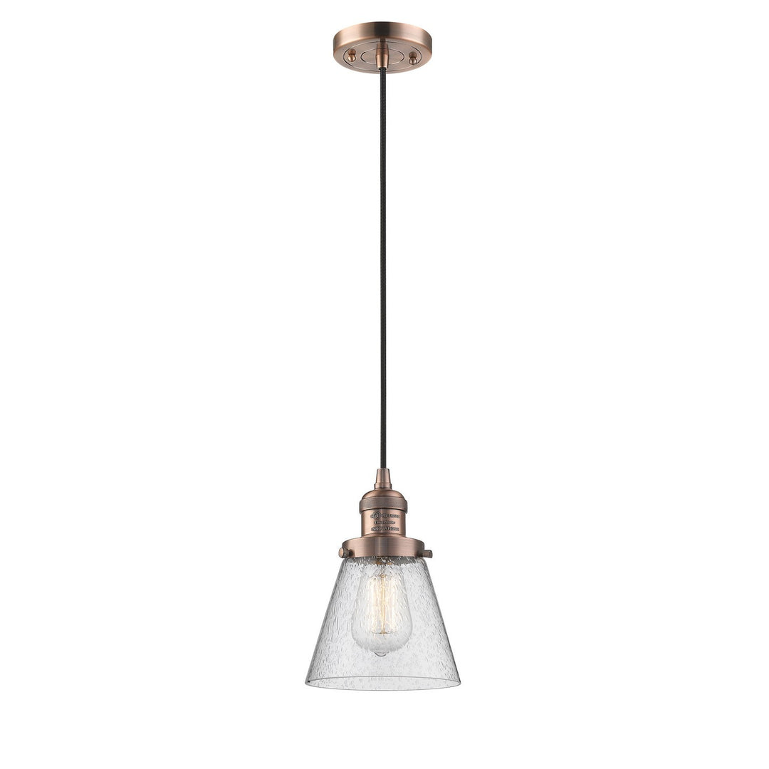 Innovations Franklin Restoration 201C-AC-G64-LED Pendant Light - Antique Copper